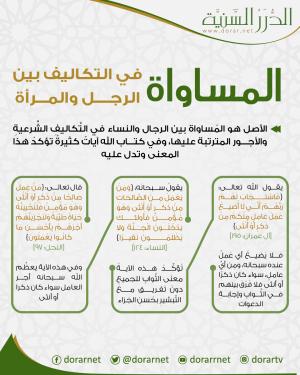 المساواة في التكاليف الشرعية بين الرجل والمرأة